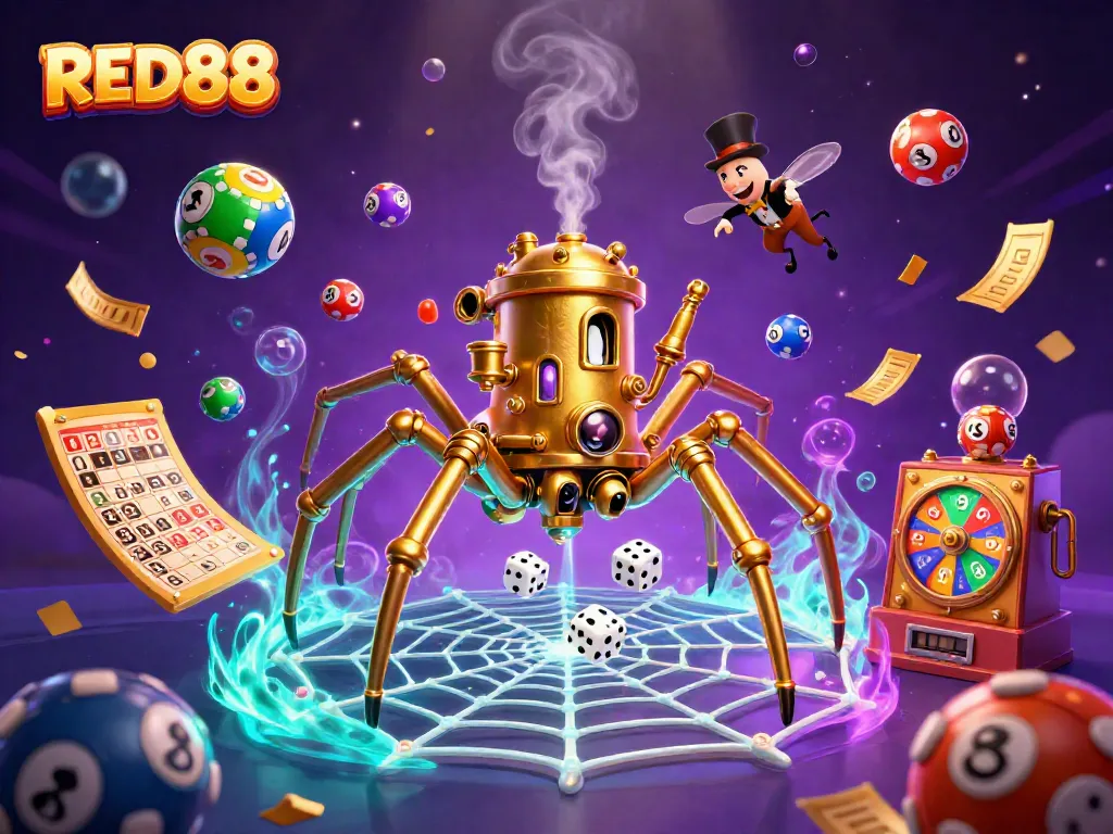 Engage with RED88's unique gaming experience through thrilling steampunk casino visuals.